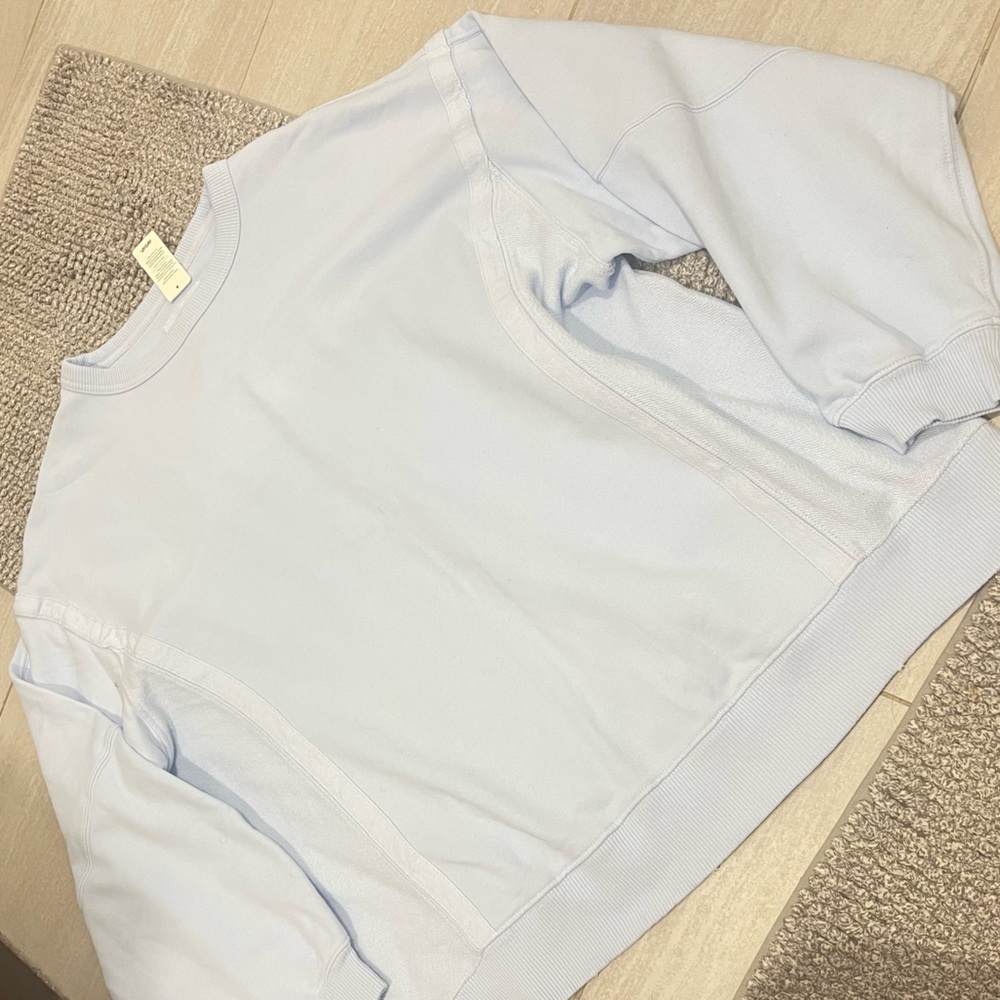 NWT Aerie soft light blue crewneck oversized sweater size medium - Picture 6 of 6